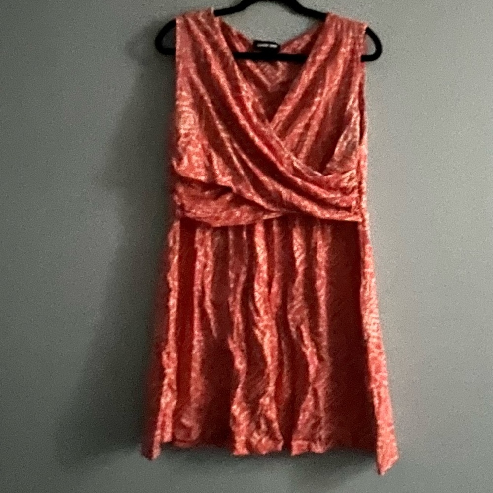 Lands’ End Women's Cotton Modal Jersey Surplice Fit and Flare Dress size xlp